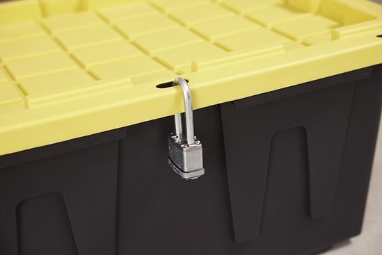 Centrex 27GBLKYW Tough Box, Polypropylene, Black/Yellow, 30.88 in L, 20.31 in W, 14.55 in H - VORG7446115