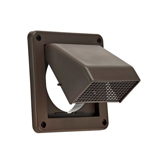 Lambro 604B Air Intake Louver Vent, 4 in L, 6 in W, Plastic, Brown - VORG7450349