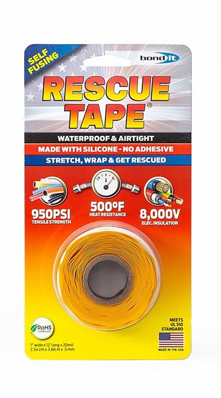 Harbor Products RT12012BYE Pipe Repair Tape, 12 ft L, 1 in W, Yellow - VORG7091408