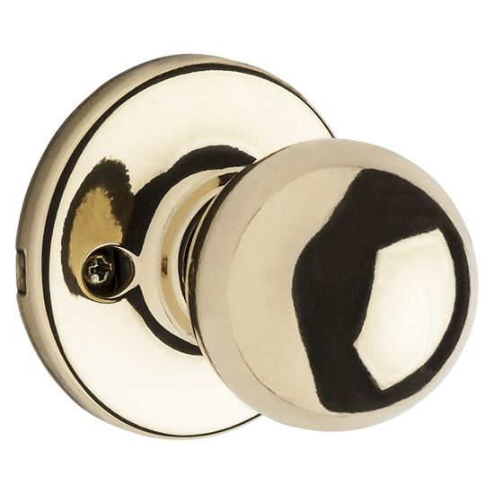 Kwikset 450P 3POLO Storeroom Keyed Entry Knob, Polished Brass, 3 Grade, Reversible Hand - VORG6976864