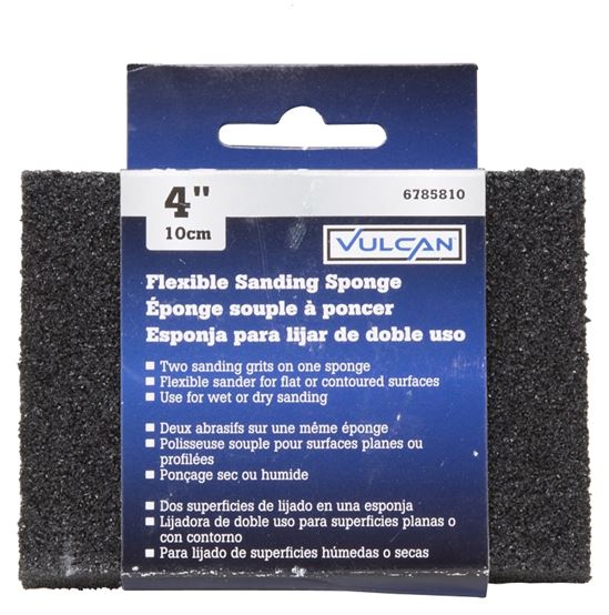 Vulcan 151303L Sanding Sponge, 4 in L, 2-3/4 in W, Fine, Medium, Corundum Abrasive - VORG6785810