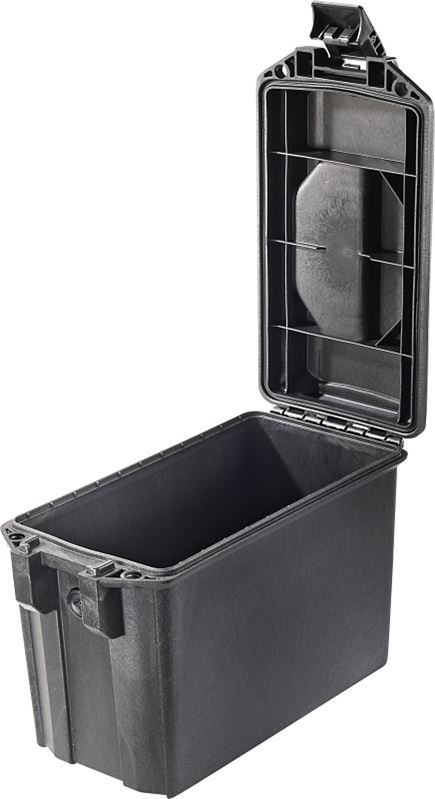 Pelican Vault Series VCV250-0010-BLK Ammo Case, 6.27 in L, 7.9 in W, 11.93 in H, ABS/Polyethylene, Black - VORG5539069