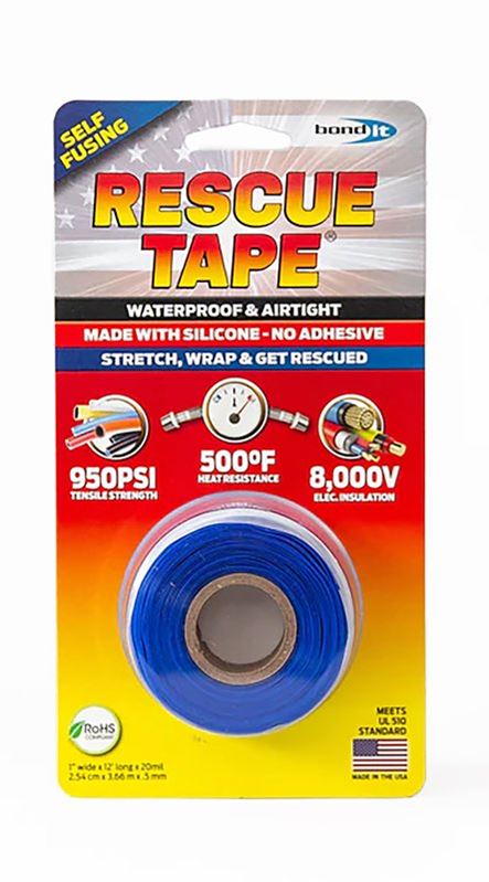 Harbor Products RT12012BBU Pipe Repair Tape, 12 ft L, 1 in W, Blue - VORG5379615