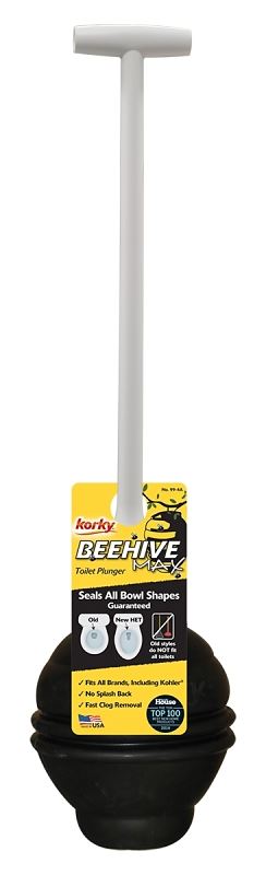 Korky BEEHIVE Max 99-4A Toilet Plunger, 6 in Cup, T-Shaped Handle - VORG6522486