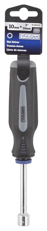 Vulcan MC-SD42 Nut Driver, 10 mm Drive, 7 in OAL, Cushion-Grip Handle, Gray and Black Handle, 3 in L Shank - VORG9186073