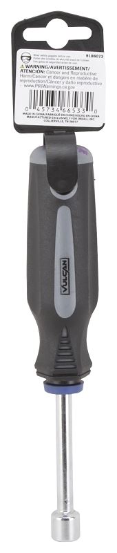 Vulcan MC-SD42 Nut Driver, 10 mm Drive, 7 in OAL, Cushion-Grip Handle, Gray and Black Handle, 3 in L Shank - VORG9186073