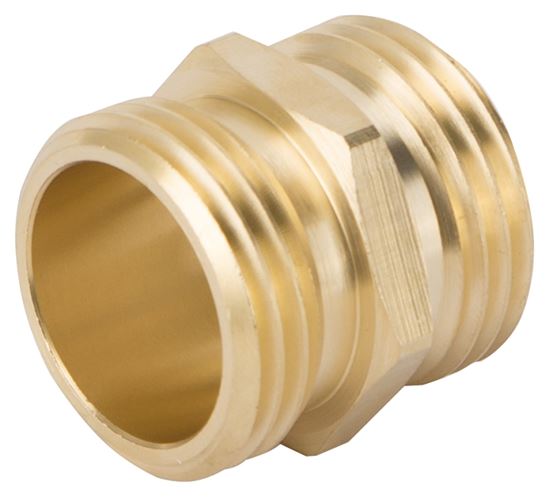 Landscapers Select GHADTRS-3 Garden Hose Connector, 3/4 x 3/4 in, MNH x MNH, Brass, Brass