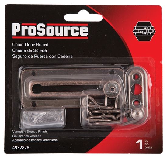 ProSource 807277-VB-PS Chain Door Guard, 3-3/8 in L, 2 in W, 6 in H, Steel, Venetian Bronze - VORG4932828