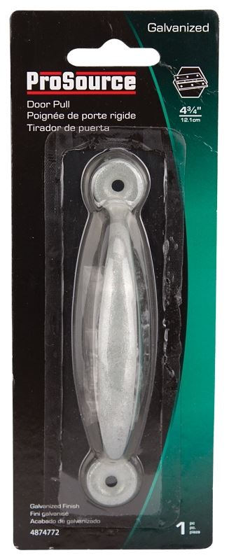 ProSource 20914MGS-PS Door Pull, 3/4 in W, 4-3/4 in D, 1-3/16 in H, Steel, Galvanized - VORG4874772