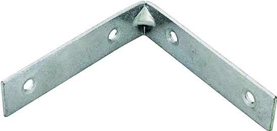 Prosource CB-B04-C4PS Corner Brace, 4 in L, 4 in W, 7/8 in H, Steel, Zinc-Plated, 3.1 mm Thick Material