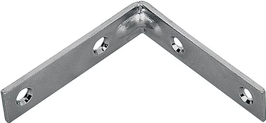 Prosource CB-B03-C4PS Corner Brace, 3 in L, 3 in W, 3/4 in H, Steel, Zinc-Plated, 2.6 mm Thick Material