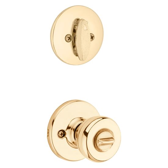 Kwikset 690T 3CP6ALRCSK6 Combination Lockset, Knob Handle, Tylo Design, Polished Brass, 3 Grade - VORG1643592