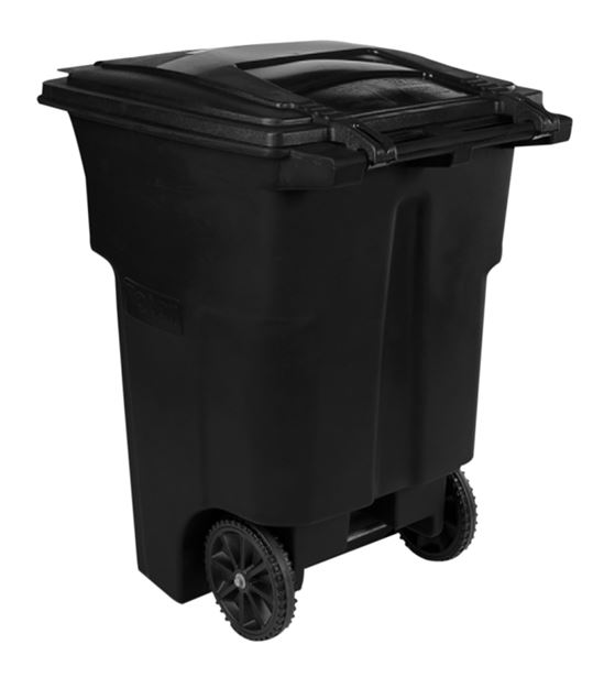 CAN TRASH TWO WHEEL BLACK 96GA - VORG1225606