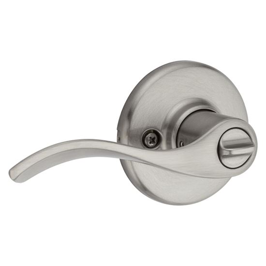 Kwikset 300BL 15 6AL Privacy Lever, Turnbutton Lock, Satin Nickel, Zinc, Residential, Reversible Hand, 3 Grade - VORG1232479