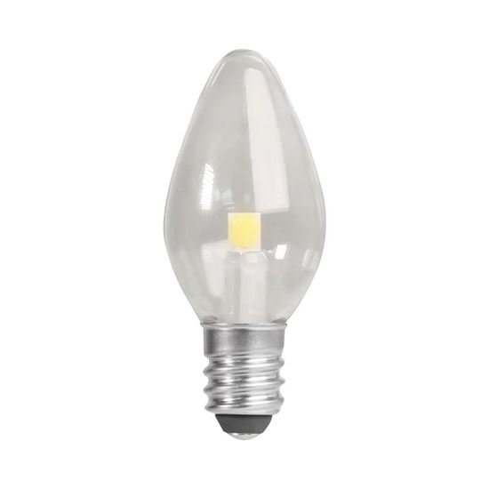 Feit Electric BPC7/LED LED Lamp, Decorative, C7 Lamp, E12 Lamp Base, Clear, White Light, 3500 K Color Temp