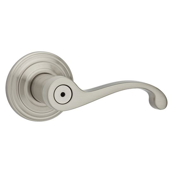 Kwikset Signature Series 730CHL 15 RCLRCSBX Privacy Lever, Thumbturn Lock, Satin Nickel, Knob Handle, Zinc, Residential - VORG0990341