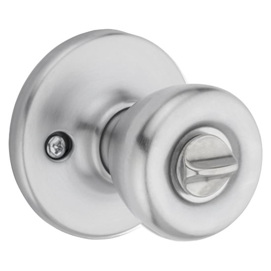 Kwikset 94002-441 Entry Knob, Satin Chrome, Metal/Satin, K6 Keyway, 3 Grade, Left, Right Hand - VORG0698837