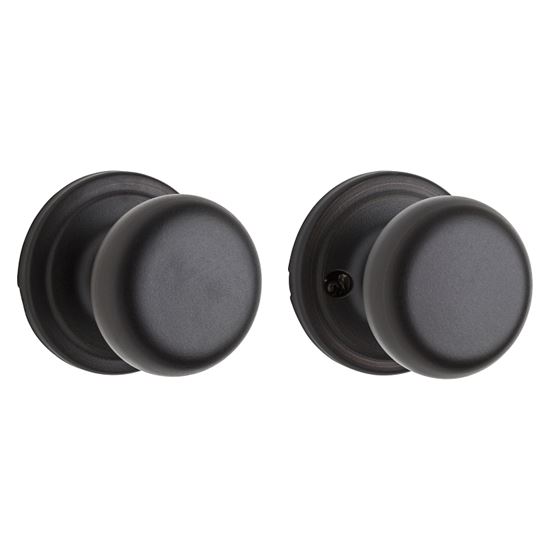 Kwikset Signature Series 720H 11PRCAL/RCSBX Passage Knob, Zinc, Venetian Bronze, 2-3/8 to 2-3/4 in Backset - VORG0047506