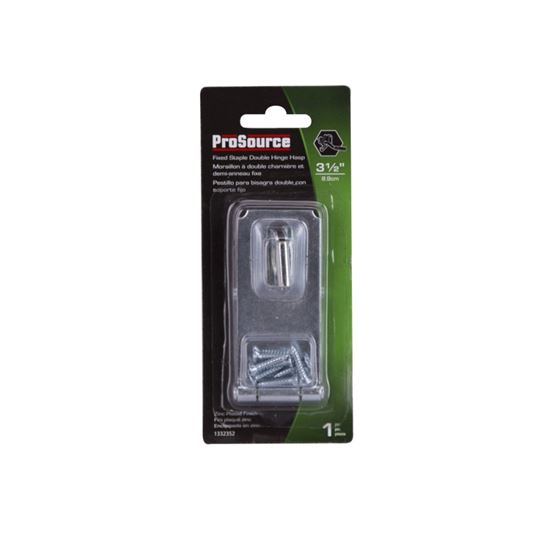 ProSource LR-136-BC3L-PS Safety Hasp, 3-1/2 in L, Steel, Zinc, 7/16 in Dia Shackle, Fixed Staple - VORG1332352