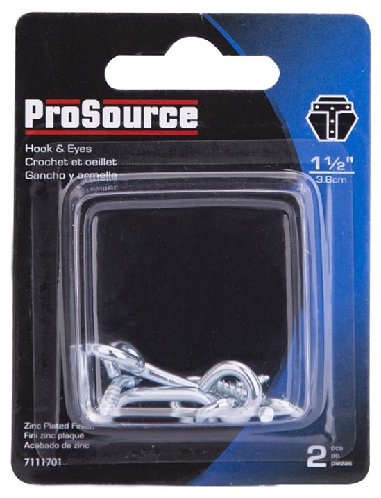 ProSource LR-406-PS Gate Hook and Eye, 1/8 in Dia Wire, Steel - VORG7111701