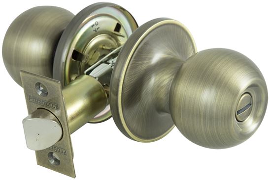 ProSource Privacy Lockset, Tubular Design, Brass