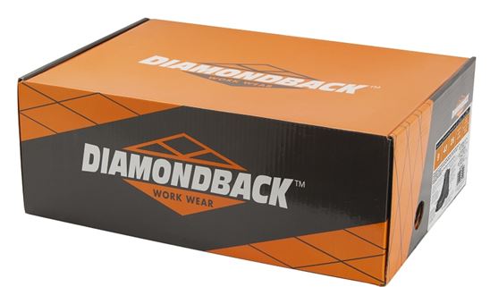 Diamondback Work Boots, 8, Medium W, Black, Leather Upper, Lace-Up, Steel Toe, With Lining - VORG6441737