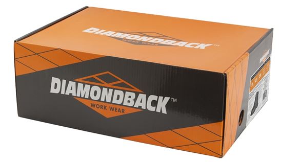 Diamondback 655SS-7.5 Work Boots, 7.5, Medium W, Black, Leather, Lace-Up, With Lining - VORG6434666