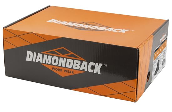 Diamondback Work Boots, 13, Medium W, Black, Leather Upper, Lace-Up, Steel Toe, With Lining - VORG6822878