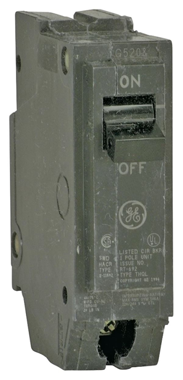 GE THQL1150 Feeder Circuit Breaker, Type THQL, 50 A, 1-Pole, 120/240 V, Non-Interchangeable Trip, Plug