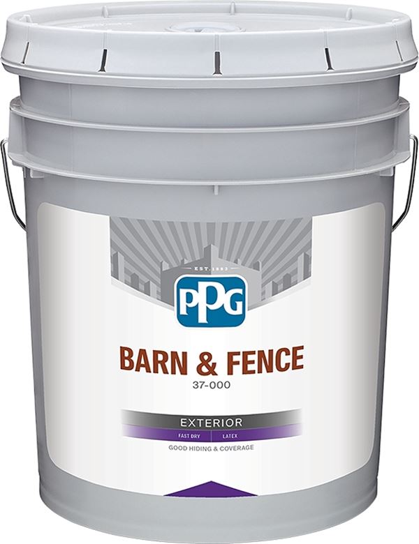 PPG GLBFEX10WH05 Exterior Latex, Flat, White, Liquid, 5 gal