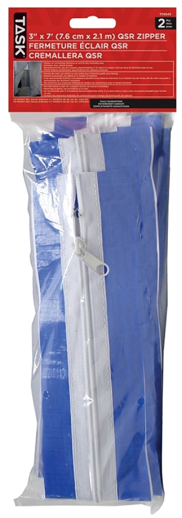 Task T74545 Zipper, 7 ft L, 3 in W