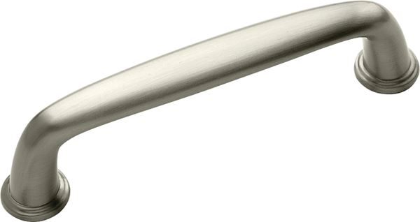 Amerock BP53702G10 Cabinet Pull, 4-7/16 in L Handle, 1-1/8 in H Handle, 1-1/8 in Projection, Zinc, Satin Nickel