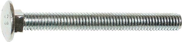 BOLT CARRIAGE ZINC 1/4X4