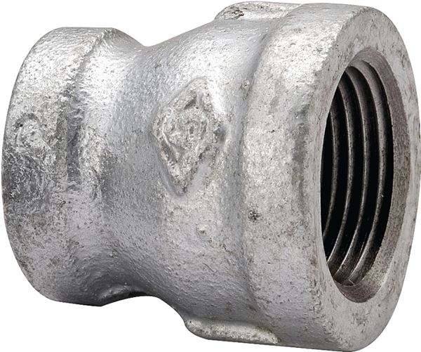 ProSource PPG240-10X6 Reducing Pipe Coupling, 3/8 x 1/8 in, Threaded, Malleable Steel, SCH 40 Schedule