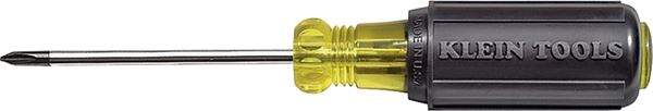 Klein Tools 603-4 Screwdriver, #2 Drive, Phillips Drive, 8-1/4 in OAL, 4 in L Shank, Acetate Handle, Cushion-Grip Handle