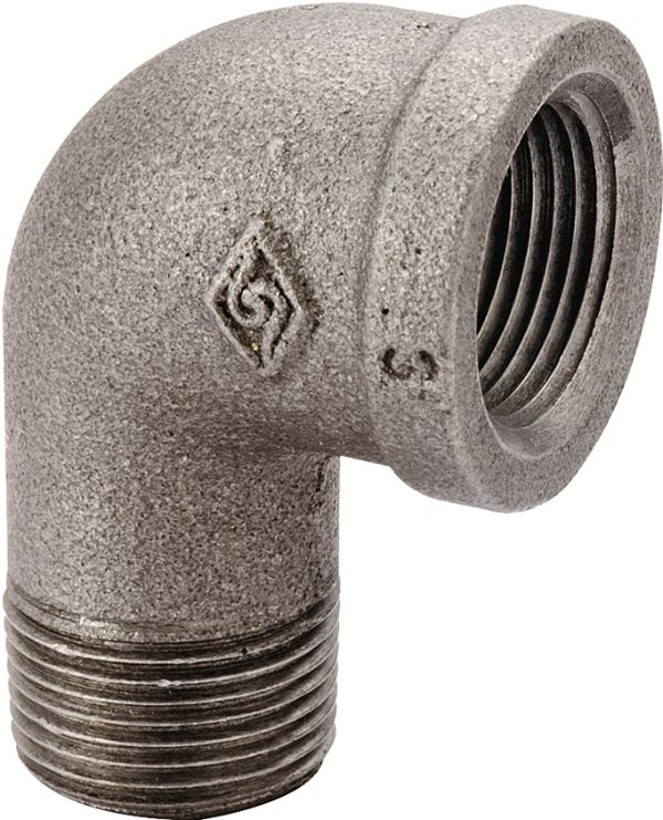 Prosource 6-1/2B Street Pipe Elbow, 1/2 in, FIP x MIP, 90 deg Angle, Malleable Iron, SCH 40 Schedule, 300 psi Pressure