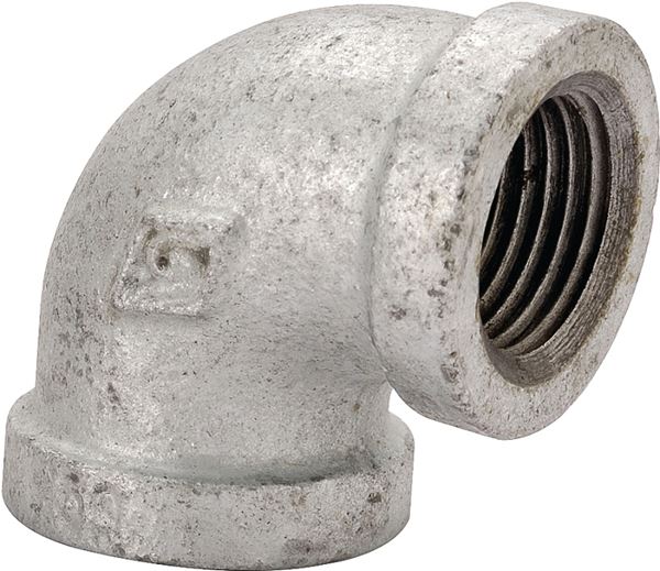 ProSource PPG90R-25X15 Reducing Pipe Elbow, 1 x 1/2 in, Threaded, 90 deg Angle