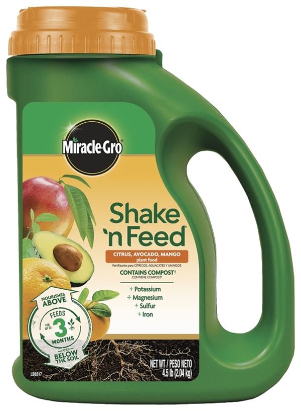 Miracle-Gro 3002710 Plant Food, 4.5 lb, Granular, 8-2-10 N-P-K Ratio