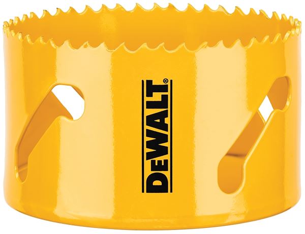 DeWALT DAH180052 Hole Saw, 3-1/4 in Dia, 1-3/4 in D Cutting, 5/8-18 Arbor, 4/5 TPI, HSS Cutting Edge