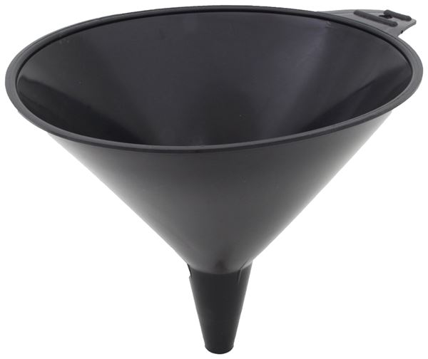 FloTool 05064 Large Funnel, 2 qt Capacity, High-Density Polyethylene, Black, 8-3/4 in H, Pack of 12