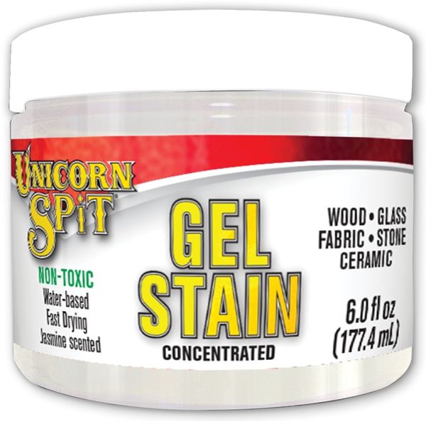 ECLECTIC UNICORN SPIT 5772005 Gel Stain and Glaze, White, 6 fl-oz, Jar