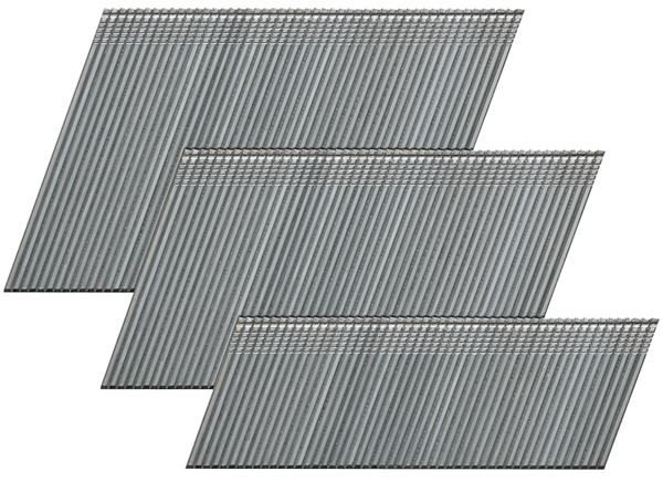 Paslode 650232 Trim Nail, 2-1/2 in L, 16 Gauge, Steel, Galvanized, Flat Head