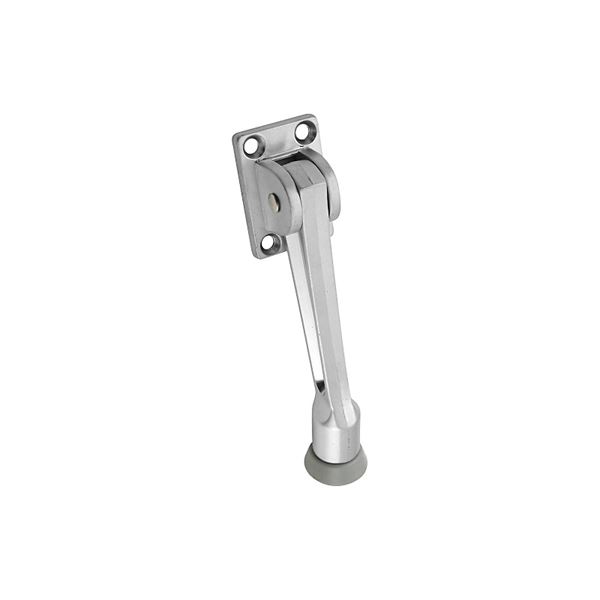 National Hardware V239 Series N273-557 Door Stop, 5 in Projection, Zinc, Satin Chrome