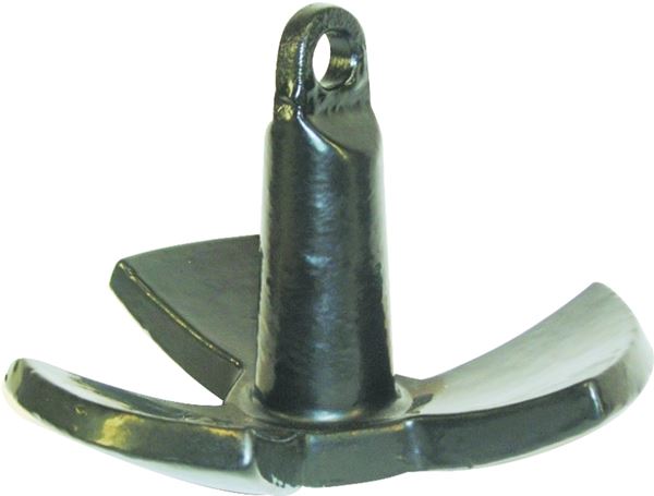 US Hardware M-231B River Anchor, Red, Cast Iron, PVC-Coated