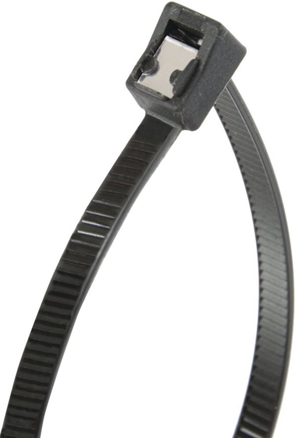 Gardner Bender 46-314UVBSC Cable Tie, Double-Lock Locking, 6/6 Nylon, Black