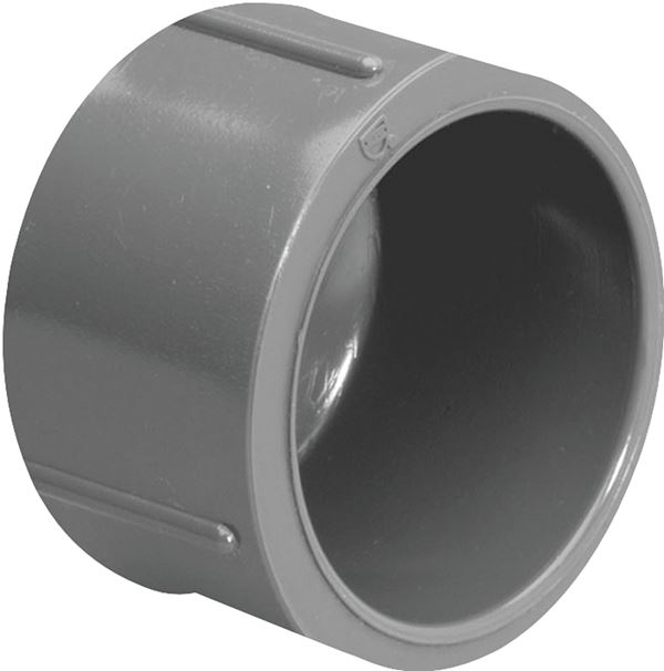 Lasco 847010BC Pipe Cap, 1 in, Slip, PVC, SCH 80 Schedule