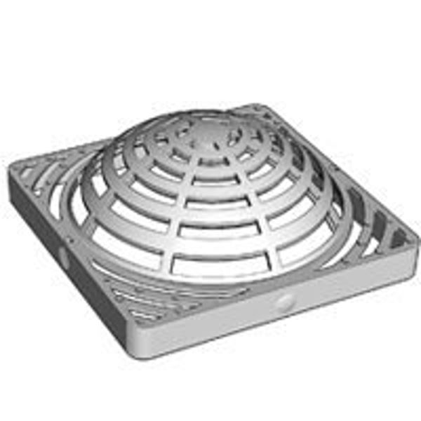 DrainTech 991 Atrium Grate, 9 in L, 9 in W, Square, 3/8 in Grate Opening, HDPE, Green