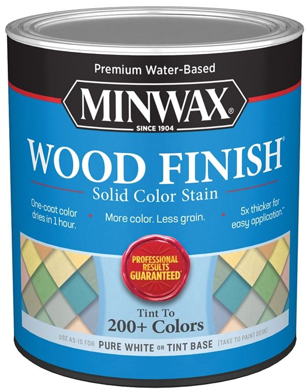 Minwax 108110000 Wood Stain, Solid Stain, Pure White Tint, Liquid, 32 fl-oz, Pack of 4