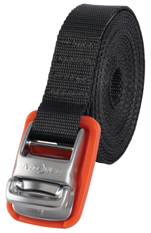 Nite Ize CJWR12-09-R6 Tie-Down Strap, 1 in W, 12 ft L, Polypropylene, Black/Orange, 700 lb