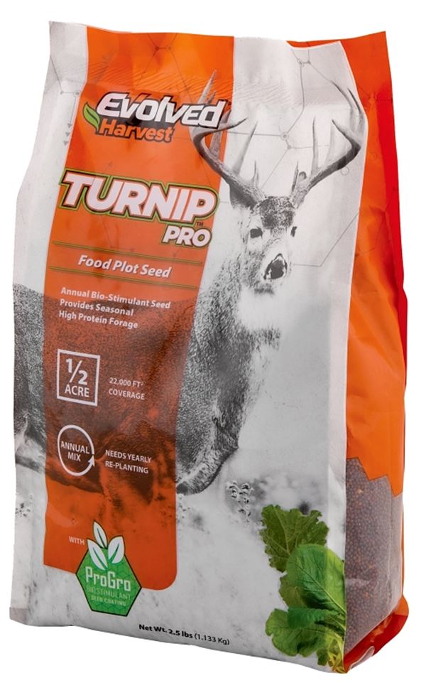 Evolved Turnip Pro Series EVO81004 Food Plot Seed, Sweet Flavor, 2.5 lb